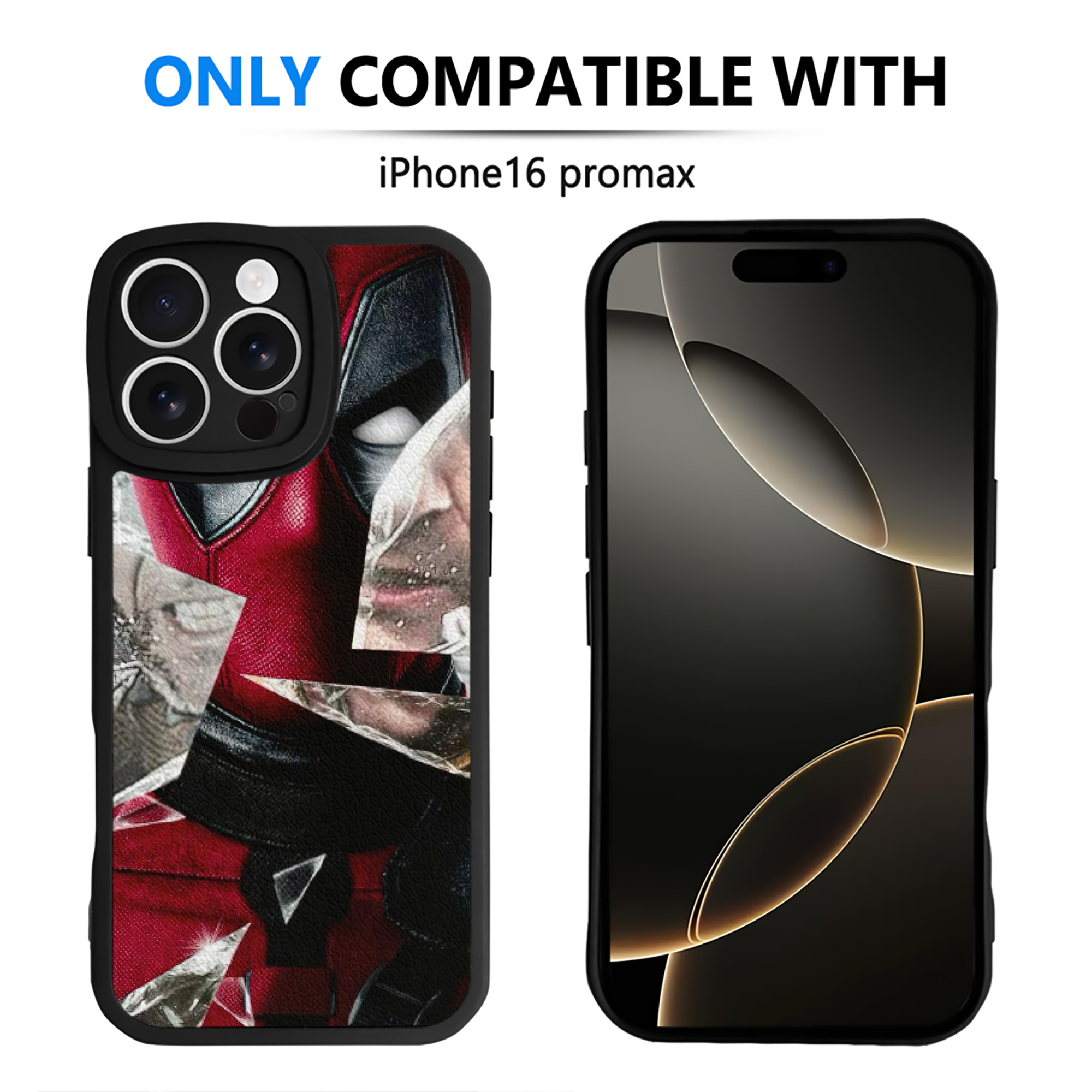 （画像用） Deadpool デッドプール 【iPhone 16シリーズ対応】シリコンスマホケース（レザー調） 材質：シリコン